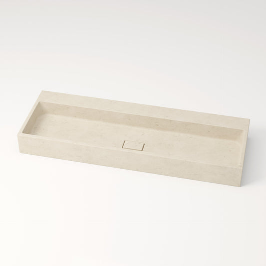 Vasque en pierre crème Moléanos 120 cm –  Aumar