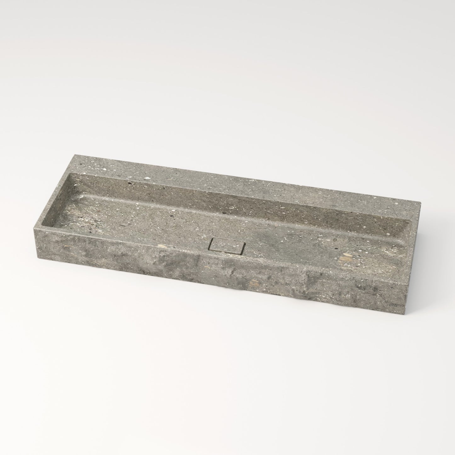 Vasque en marbre brute bleu gris de San Vicente 120 cm –  Aumar