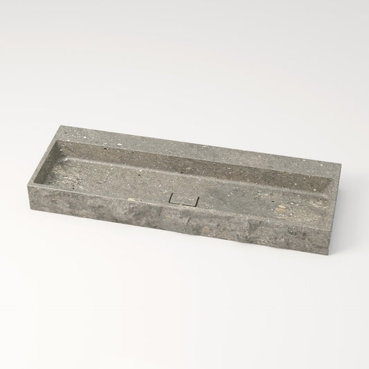 Vasque en marbre brute bleu gris de San Vicente 120 cm –  Aumar