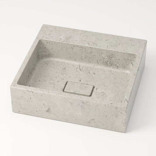 Vasque en pierre gris nuage Bleu de linière 44 cm – Aumar