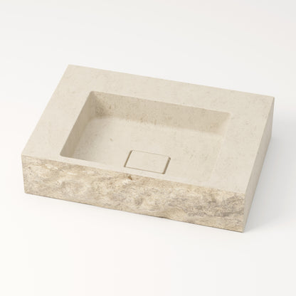 Vasque en pierre brute crème Moléanos 60 cm – Léman
