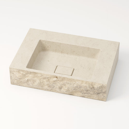 Vasque en pierre brute crème Moléanos 60 cm – Léman