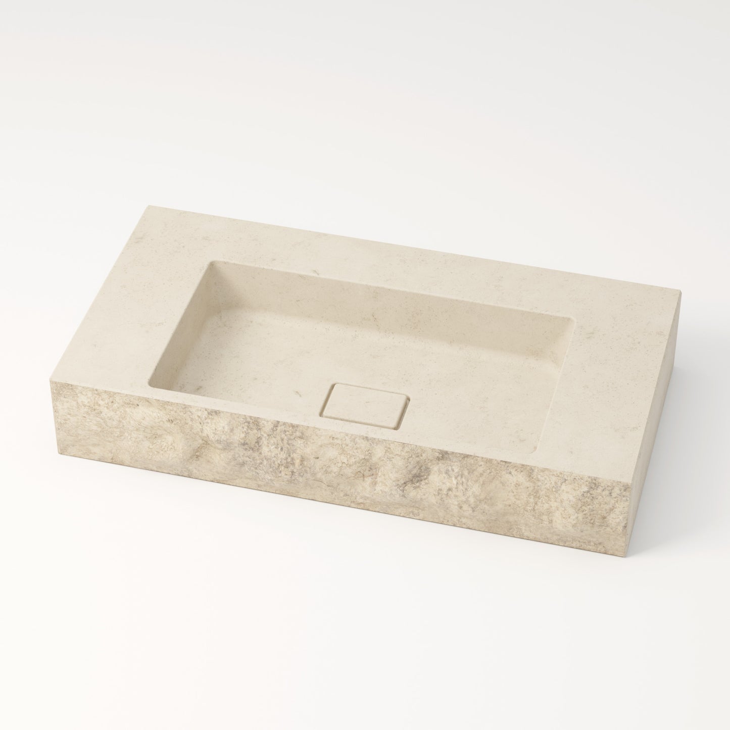 Vasque en pierre brute crème Moléanos 80 cm – Léman