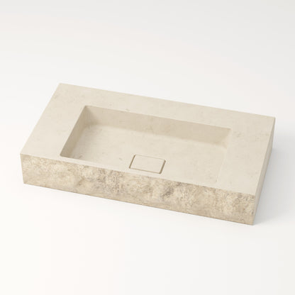 Vasque en pierre brute crème Moléanos 80 cm – Léman