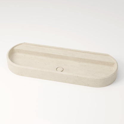 Vasque en pierre crème Moléanos 120 cm –  Salagou