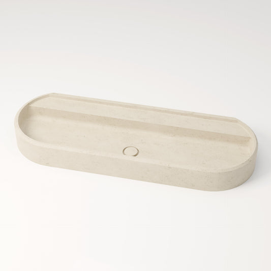 Vasque en pierre crème Moléanos 120 cm –  Salagou
