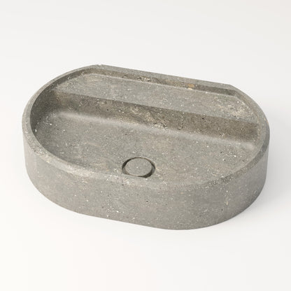 Vasque en marbre bleu gris de San Vicente 60 cm – Salagou