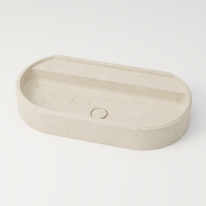 Vasque en pierre crème Moléanos 80 cm – Salagou