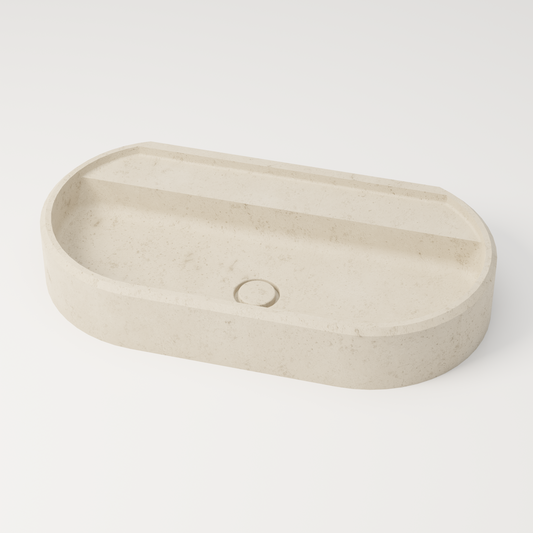 Vasque en pierre crème Moléanos 80 cm – Salagou