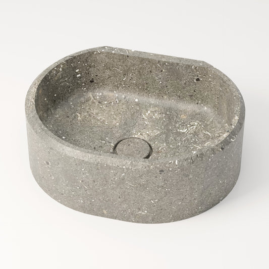 Vasque en marbre bleu gris de San Vicente 44 cm – Dourbie