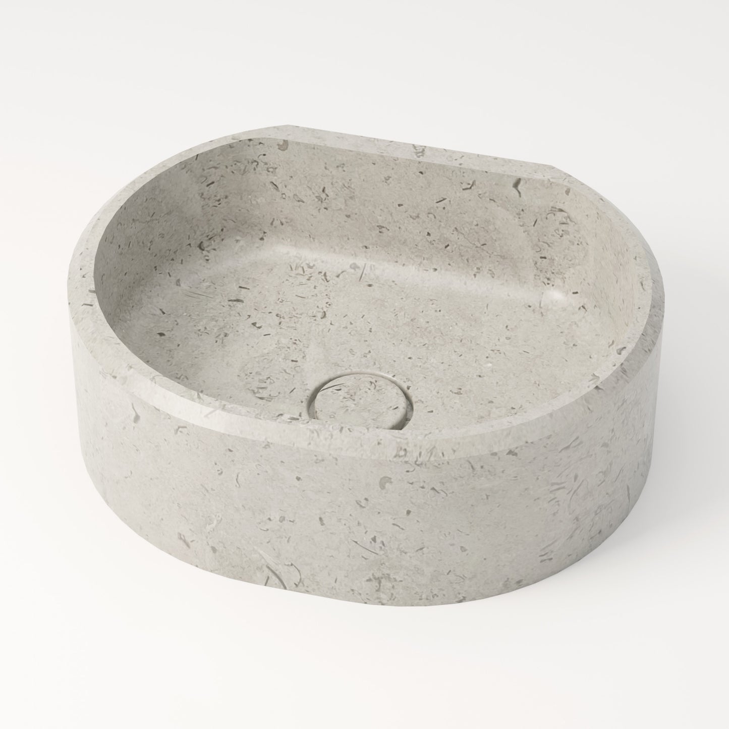 Vasque en pierre gris nuage Bleu de linière 44 cm – Dourbie