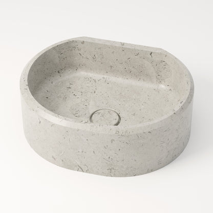 Vasque en pierre gris nuage Bleu de linière 44 cm – Dourbie