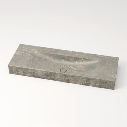 Vasque en marbre brute bleu gris de San Vicente 120 cm –  Serre-Ponçon