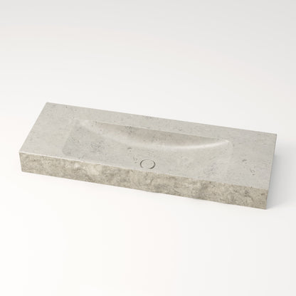 Vasque en pierre brute gris nuage Bleu de linière 120 cm –  Serre-Ponçon