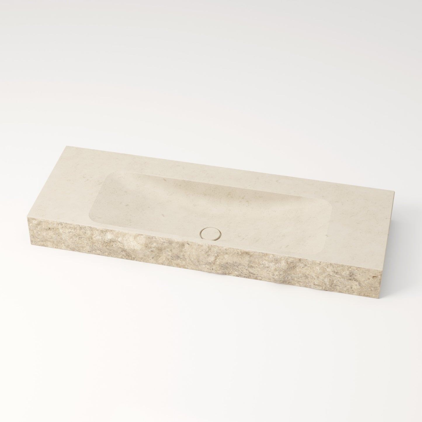 Vasque en pierre brute crème Moléanos 120 cm –  Serre-Ponçon