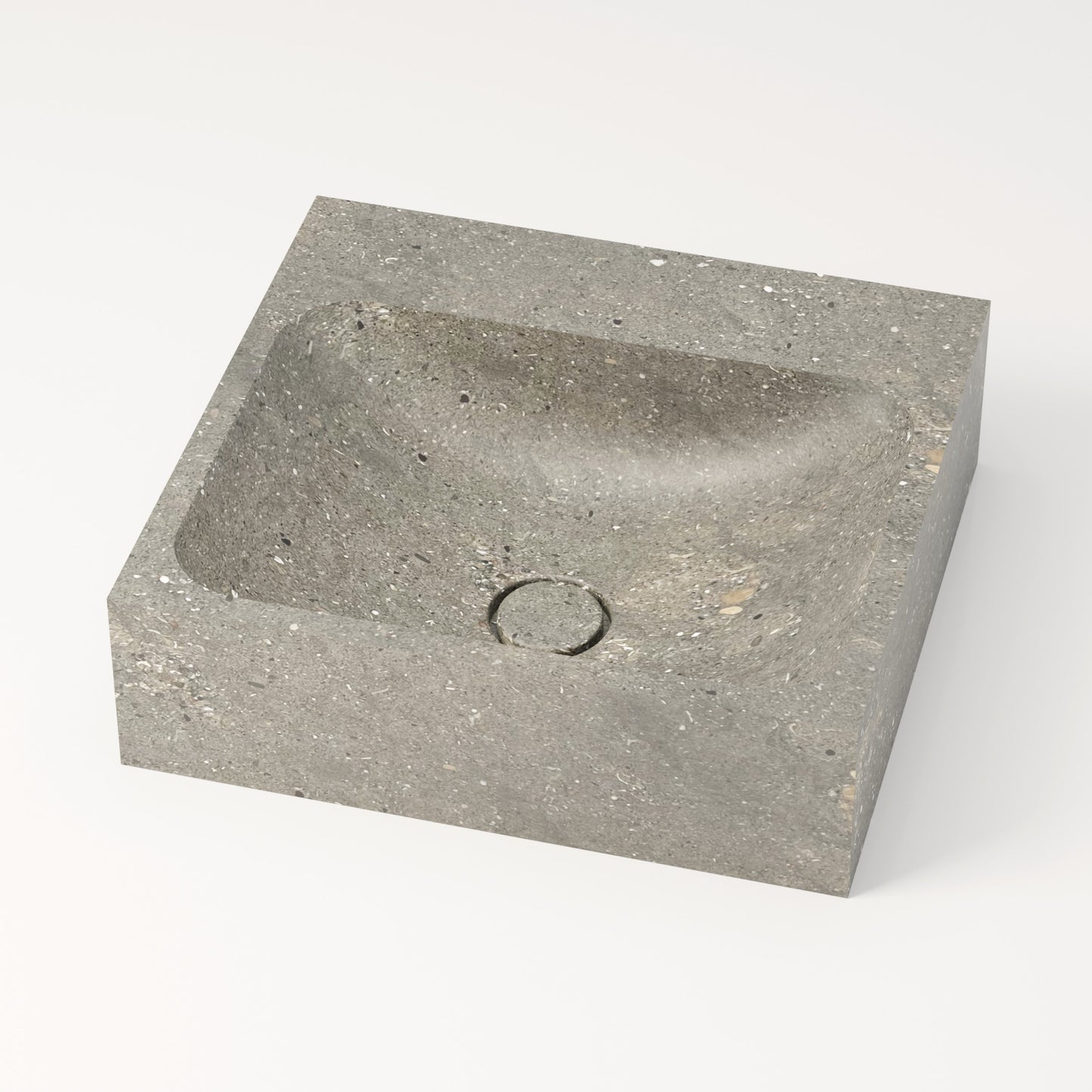 Vasque en marbre bleu gris de San Vicente 44 cm – Serre-Ponçon
