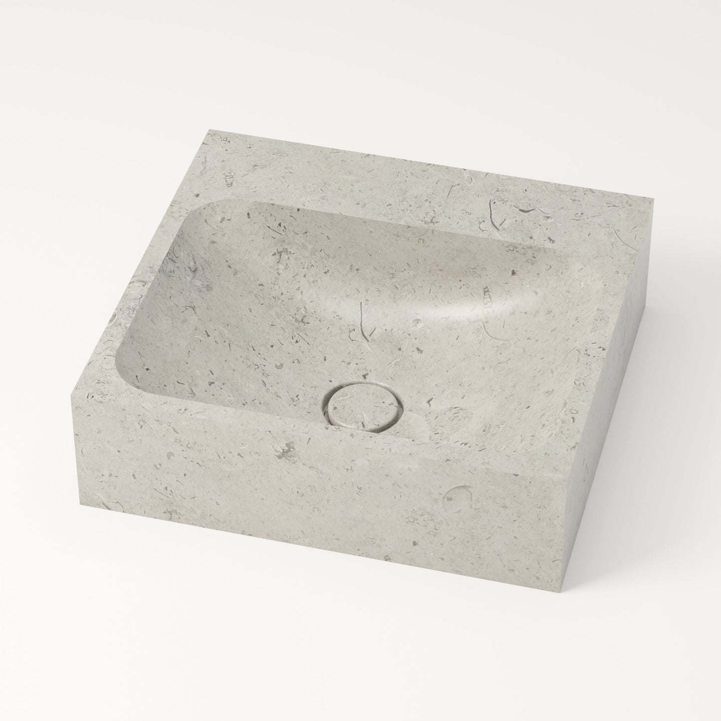 Vasque en pierre gris nuage Bleu de linière 44 cm – Serre-Ponçon