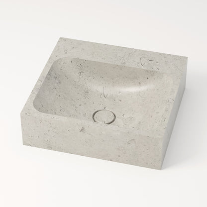 Vasque en pierre gris nuage Bleu de linière 44 cm – Serre-Ponçon
