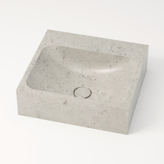 Vasque en pierre gris nuage Bleu de linière 44 cm – Serre-Ponçon