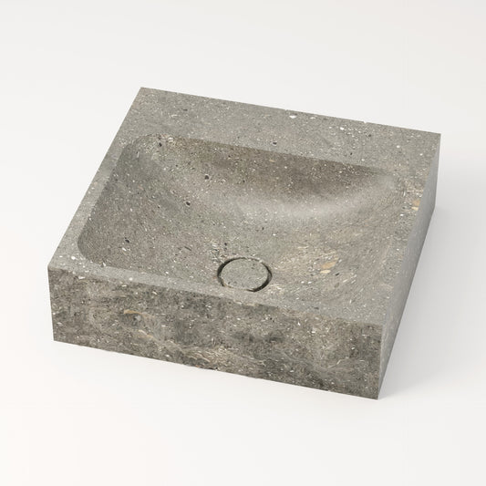 Vasque en marbre brute bleu gris de San Vicente 44 cm – Serre-Ponçon
