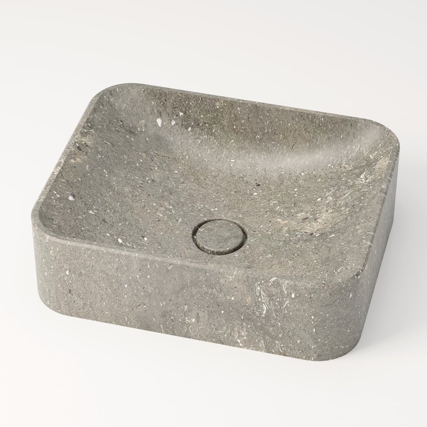 Vasque en marbre bleu gris de San Vicente 44 cm – Ubaye