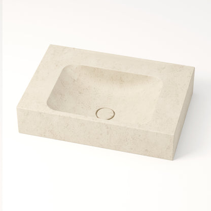 Vasque en pierre crème Moléanos 60 cm – Serre-Ponçon