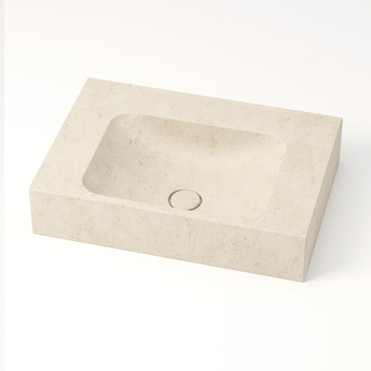 Vasque en pierre crème Moléanos 60 cm – Serre-Ponçon