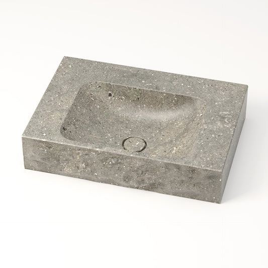 Vasque en marbre brute bleu gris de San Vicente 60 cm – Serre-Ponçon