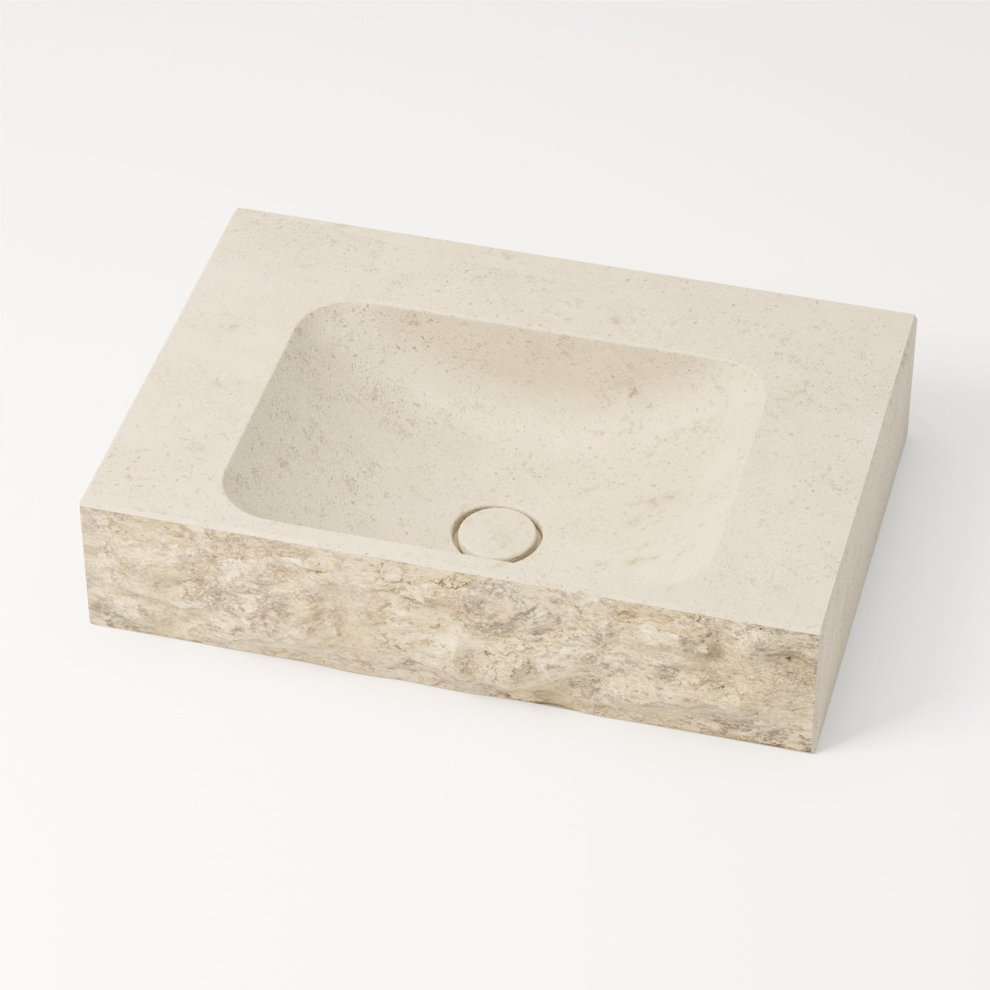 Vasque en pierre brute crème Moléanos 60 cm – Serre-Ponçon