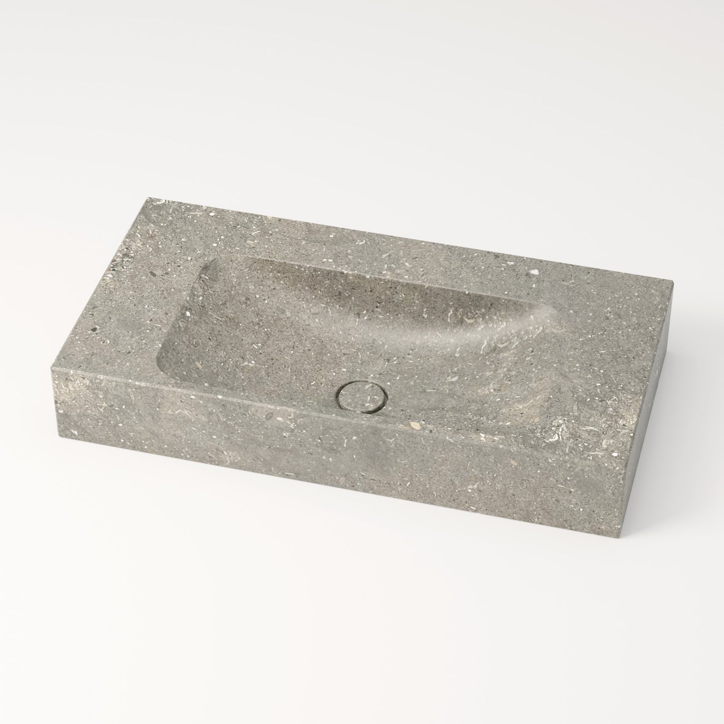 Vasque en marbre bleu gris de San Vicente 80 cm – Serre-Ponçon