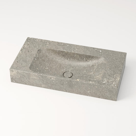 Vasque en marbre bleu gris de San Vicente 80 cm – Serre-Ponçon
