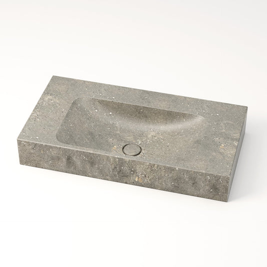 Vasque en marbre brute bleu gris de San Vicente 80 cm – Serre-Ponçon