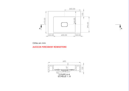 Vasque en pierre crème Moléanos 60 cm – Léman